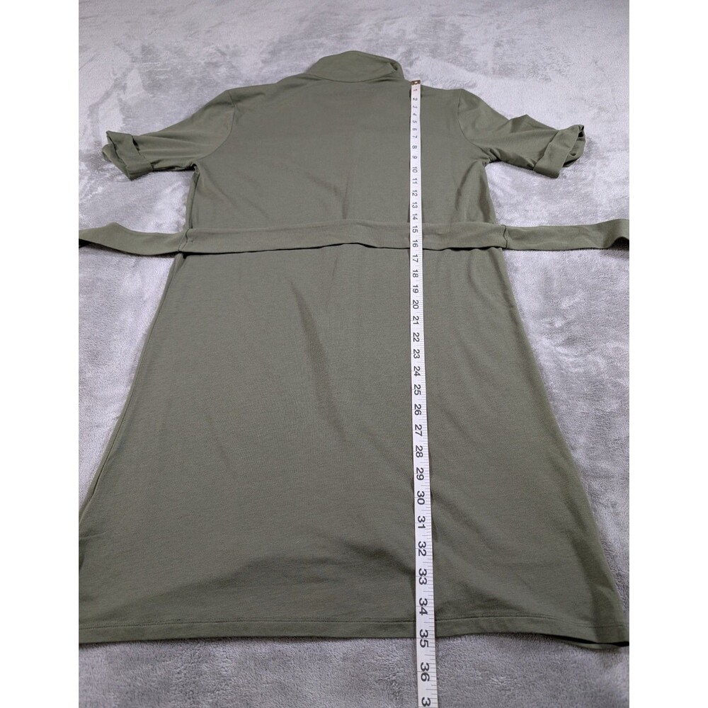 Joie Jadallah Shirt Dress Womens S Green Jersey Knit Belted Casual Pockets - Picture 11 of 11